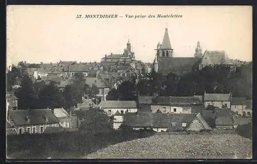 AK Montdidier, Vue prise des Montelettes