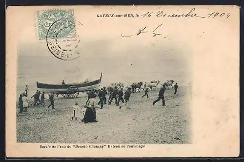 AK Cayeux-sur-Mer, Sortie de l`eau du Benoît-Champy Bateau de Sauvetage
