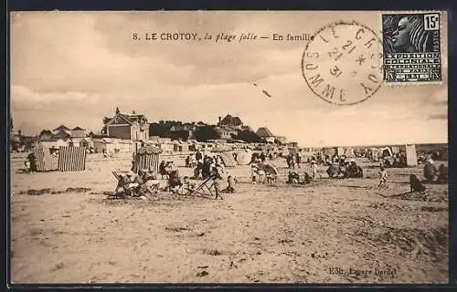 AK Le Crotoy, La plage jolie