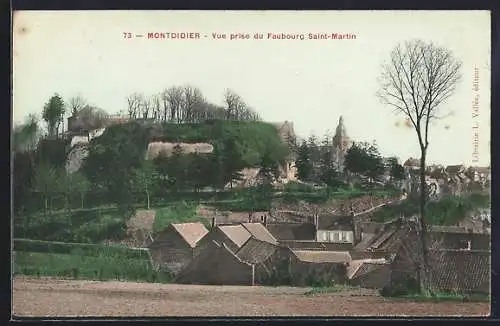 AK Montdidier, Vue prise du Faubourg Saint-Martin
