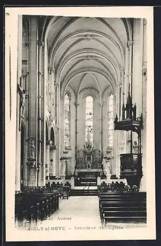 AK Ailly-sur-Noye, Intérieur de l`église