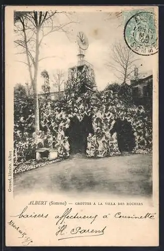 AK Albert, Grottes à la Villa des Rochers