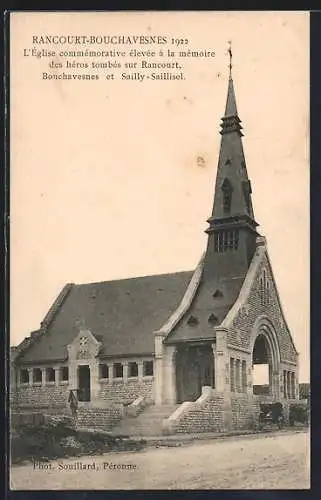 AK Rancourt, L`église commémorative élevée à la mémoire des héros tombés sur Rancourt et Bouchavesnes