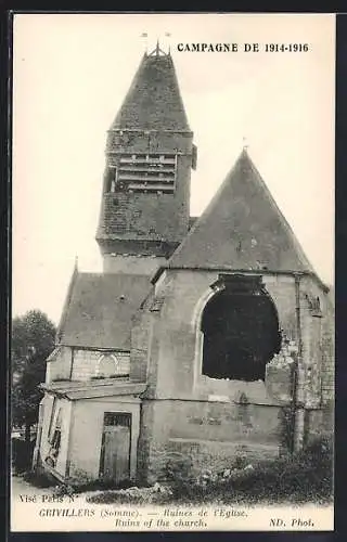 AK Grivillers, Ruines de l`église