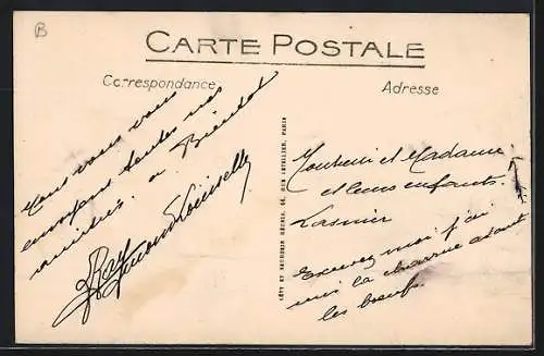 AK Le Crotoy, Entrée du Grand Hôtel et Rue de la Poste