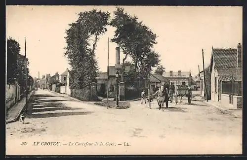 AK Le Crotoy, Le Carrefour de la Gare
