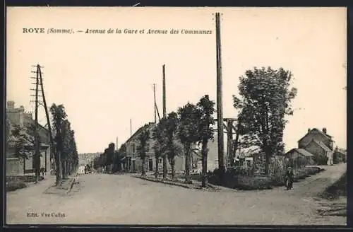 AK Roye, Avenue de la Gare et Avenue des Communes