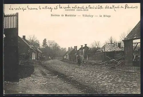 AK Tilloloy, Le Village pendant la guerre 1914-1915