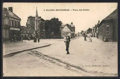 AK Villers-Bretonneux, Place des Halles