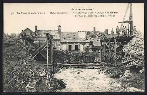 AK Ham, Réparation d`un pont par le Génie