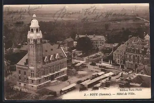 AK Roye, Hôtel de Ville et place animée