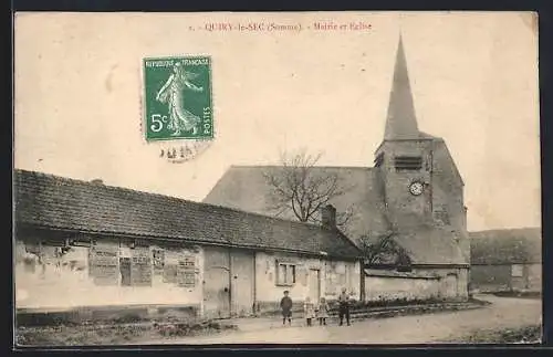 AK Quiry-le-Sec, Mairie et Église
