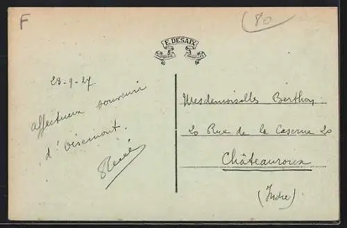 AK Oisemont, Entrée de la ville par la route de Sénarpont
