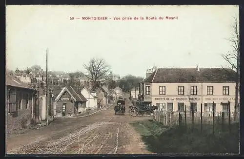 AK Montdidier, Vue prise de la Route du Mesnil