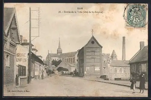 AK Ham, Entrée de la Ville côté de St-Sulpice