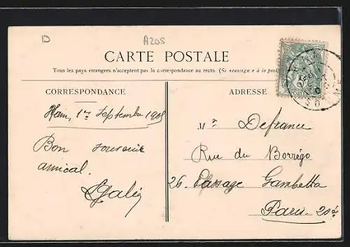 AK Ham, Place du Général Foy avec statue et bâtiments historiques