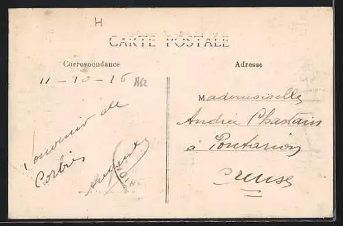 AK Corbie, École des Filles avec des enfants jouant dans la cour