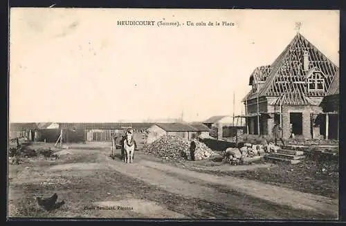 AK Heudicourt, Un coin de la Place