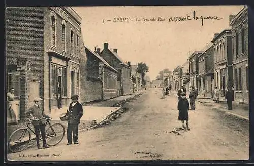 AK Épehy, La Grande Rue avant la guerre