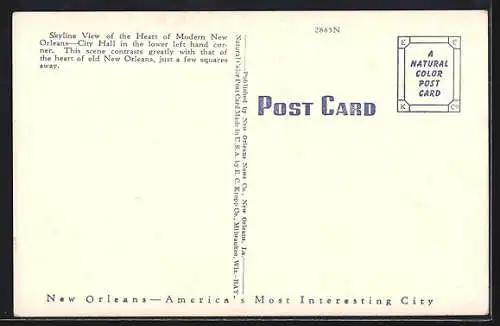 AK New Orleans, LA, View of the city center