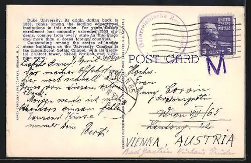 AK Durham, NC, Night Time Scene over West Campus, Duke University