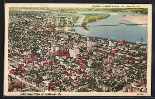 AK Louisville, KY, Bird`s Eye View of the city