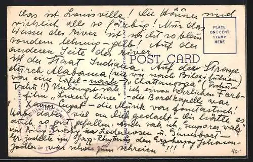 AK Louisville, KY, Bird`s Eye View of the city