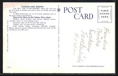 AK San Jacinto, CA, Gilman`s Hot Springs Resort, Cafeteria Dining Room