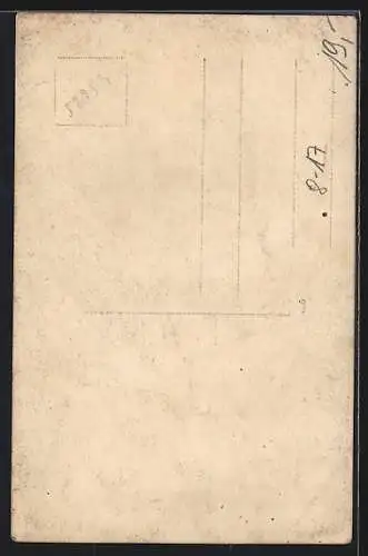 Foto-AK Drei Schornsteinfeger in Arbeitskleidung