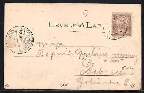AK Püspök-Ladány, A püspökladányi katholikus templom, A püspökladányi községháza és a városrész