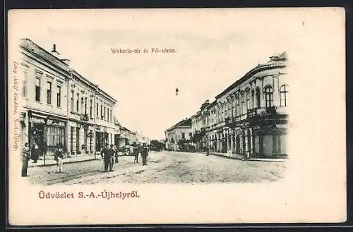 AK S.-A.-Újhely, Wekerle-tér és Fö-utcza