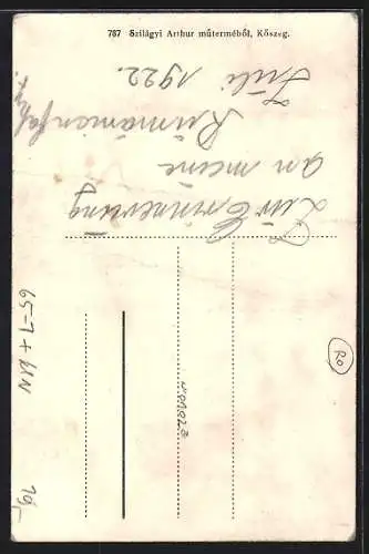 AK Strassommerein, Bahnhof und Röm.-kath. Kirche