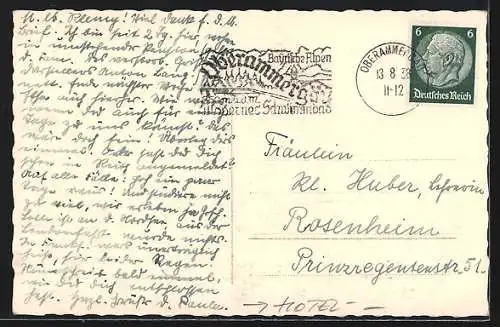 AK Oberammergau, Hotel Pension Daheim, Bes. Anton Lang