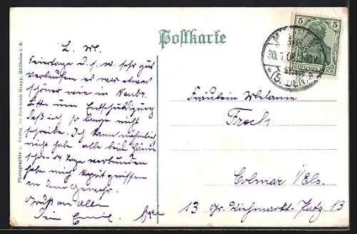 AK Müllheim i. B., Blick auf die Infanterie-Kaserne
