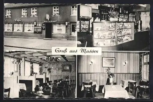 AK Massen b. Unna, Café-Restaurant Paul Sendler, Hellweg 23