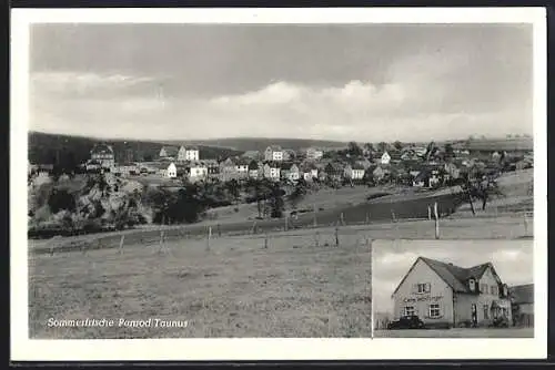 AK Panrod /Taunus, Café Wölfinger und Totalansicht