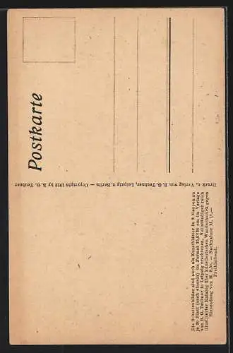 Künstler-AK Diefenbach: Silhouette eines Knaben mit einer Hantel, Göttliche Jugend I, Blatt 13
