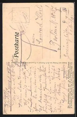 Künstler-AK Diefenbach: Mädchen unter zwei Blüten, Göttliche Jugend I, Blatt 5