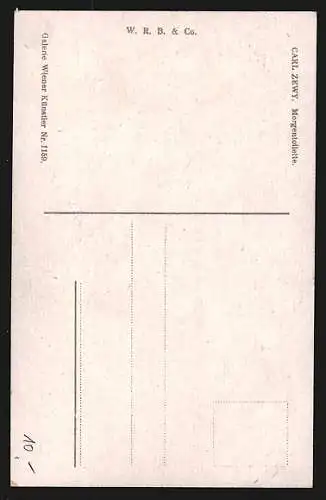 Künstler-AK Carl Zewy: Junge Frau bei der Morgentoilette