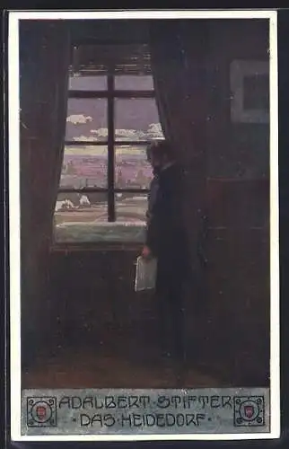 Künstler-AK Ernst Kutzer: Adalbert-Stifter: das Heidedorf