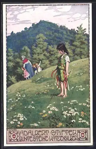 Künstler-AK Ernst Kutzer: Adalbert Stifter Bunte Steine. Katzensilber