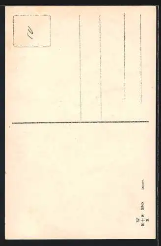 Künstler-AK Willi Scheuermann: Bauer mit Schwein