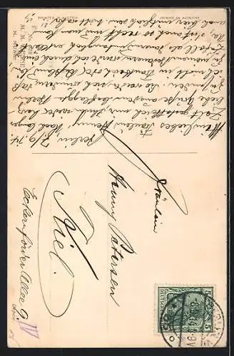 Künstler-AK Pauli Ebner: Mädchen überreicht einem Kleinkind ein Geschenk