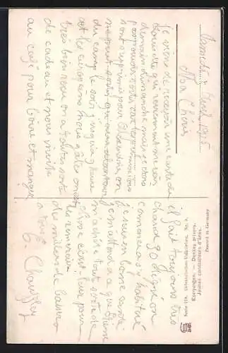 Künstler-AK Friedrich Perlberg: Eseljungen auf einer Strasse