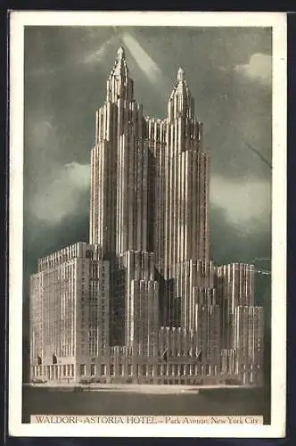 AK New York, NY, Waldorf-Astoria-Hotel, Park Avenue