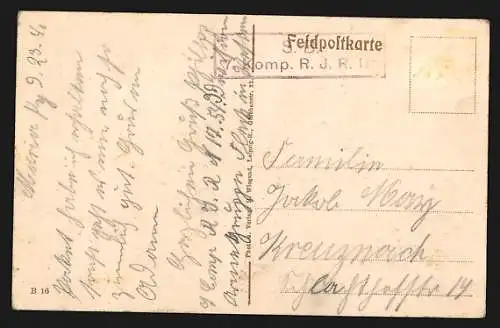 AK Somme-Py, Soldaten vor zerstörten Häusern, Feldzug 1914 /15