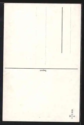 Künstler-AK John Wills: Frau mit Gepäck im Auto