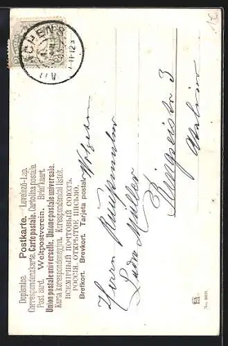 Künstler-AK Fritz Quidenus: Zwei betrunkene Bayern halten treu zusammen