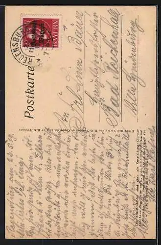 Künstler-AK Diefenbach: Junge stemmt ein Gewicht in die Höhe, Jugend