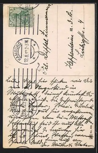 AK Ein dunkler Punkt, afrikanischer Bube liegt in einem grossen weissen Bett